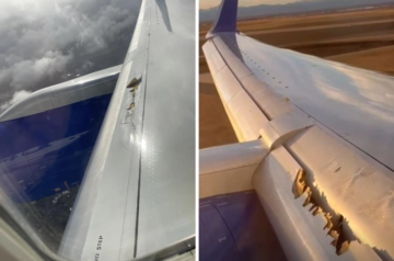 Plane’s Wing Seems to Disintegrate